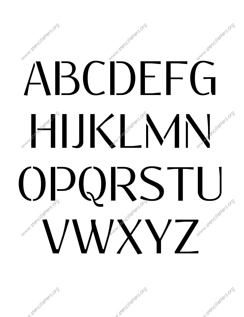 Clean Geometric Stencil Letter Set