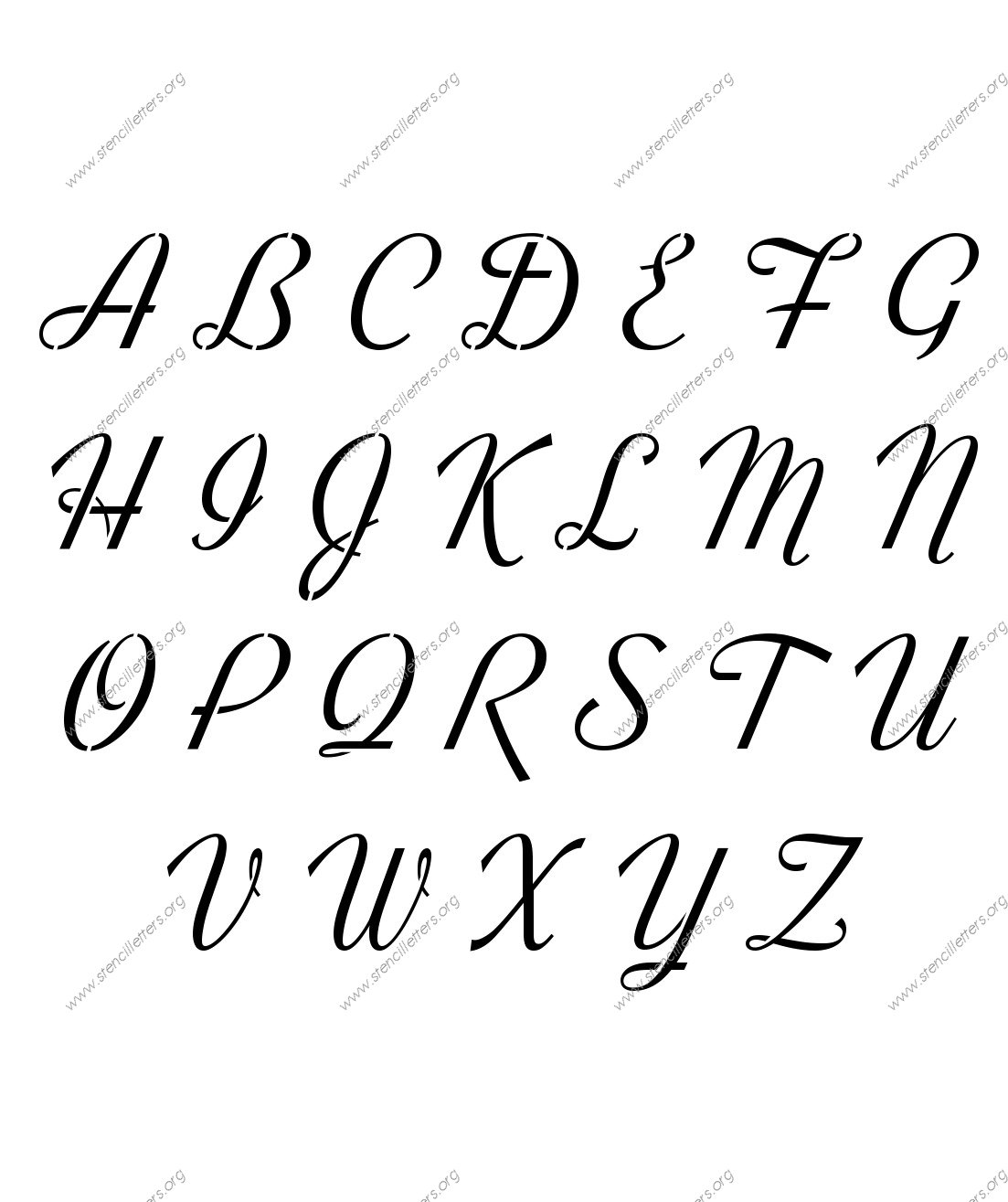 Retro Vintage Cursive Custom Made to Order Stencil