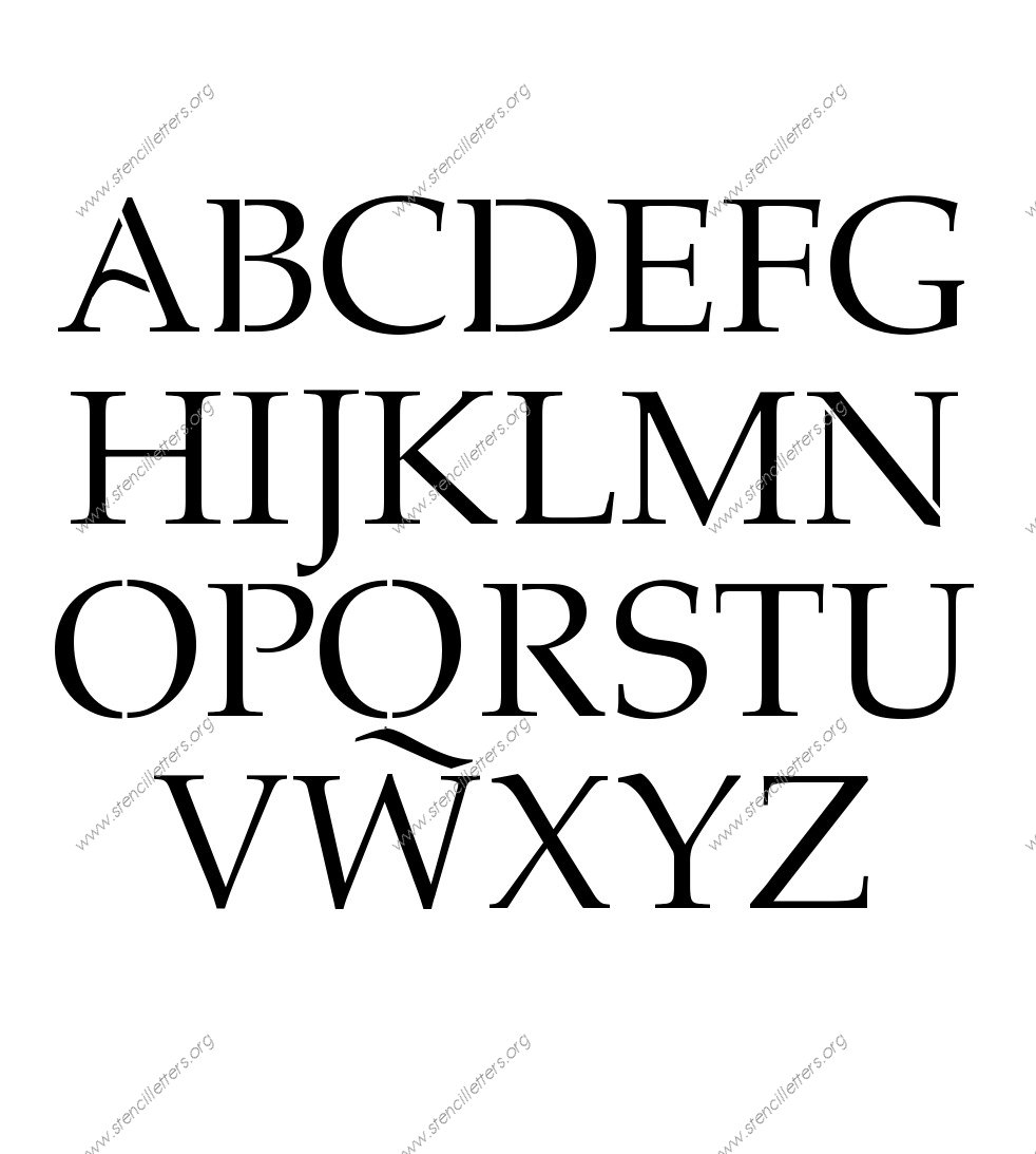 1990s Headline Stencil Letter Set