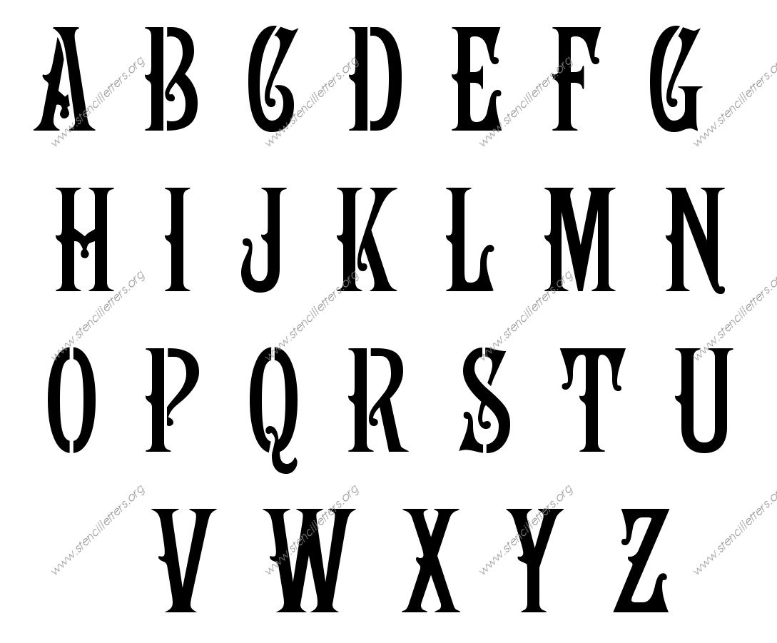 1800s Art Nouveau personalized stencils letter stencils to order