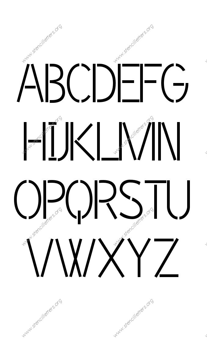Light Modern Stencil Letter Set
