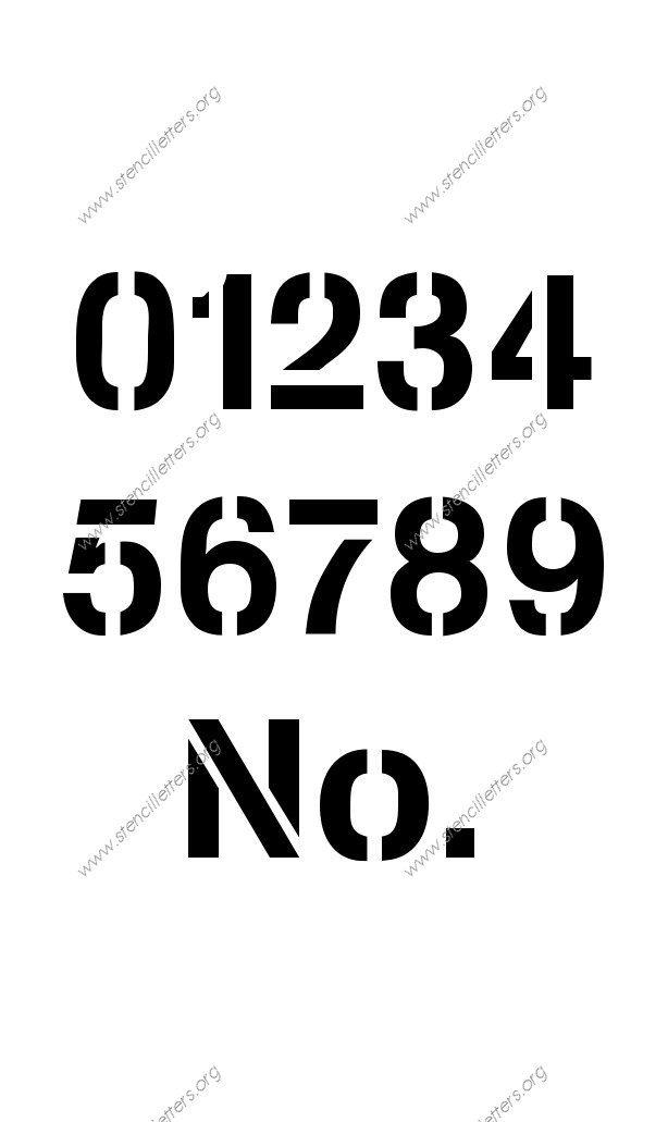 Army Modern A to Z uppercase letter stencils