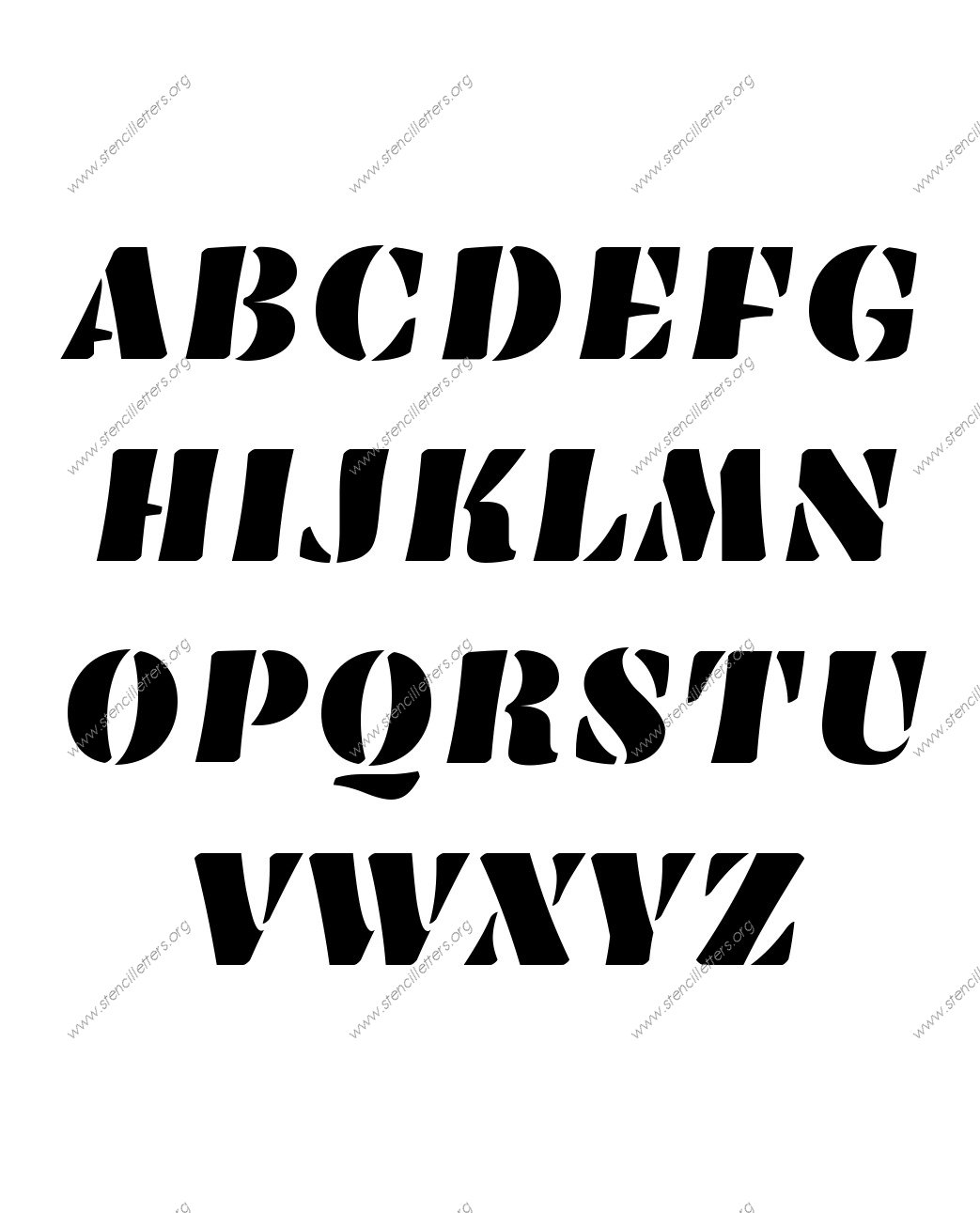 Victorian Bold Stencil Letter Set