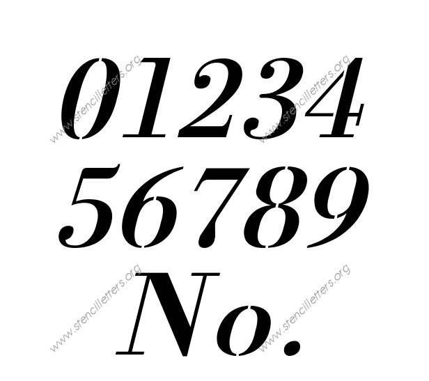 1700s Decorative Italic A to Z uppercase letter stencils