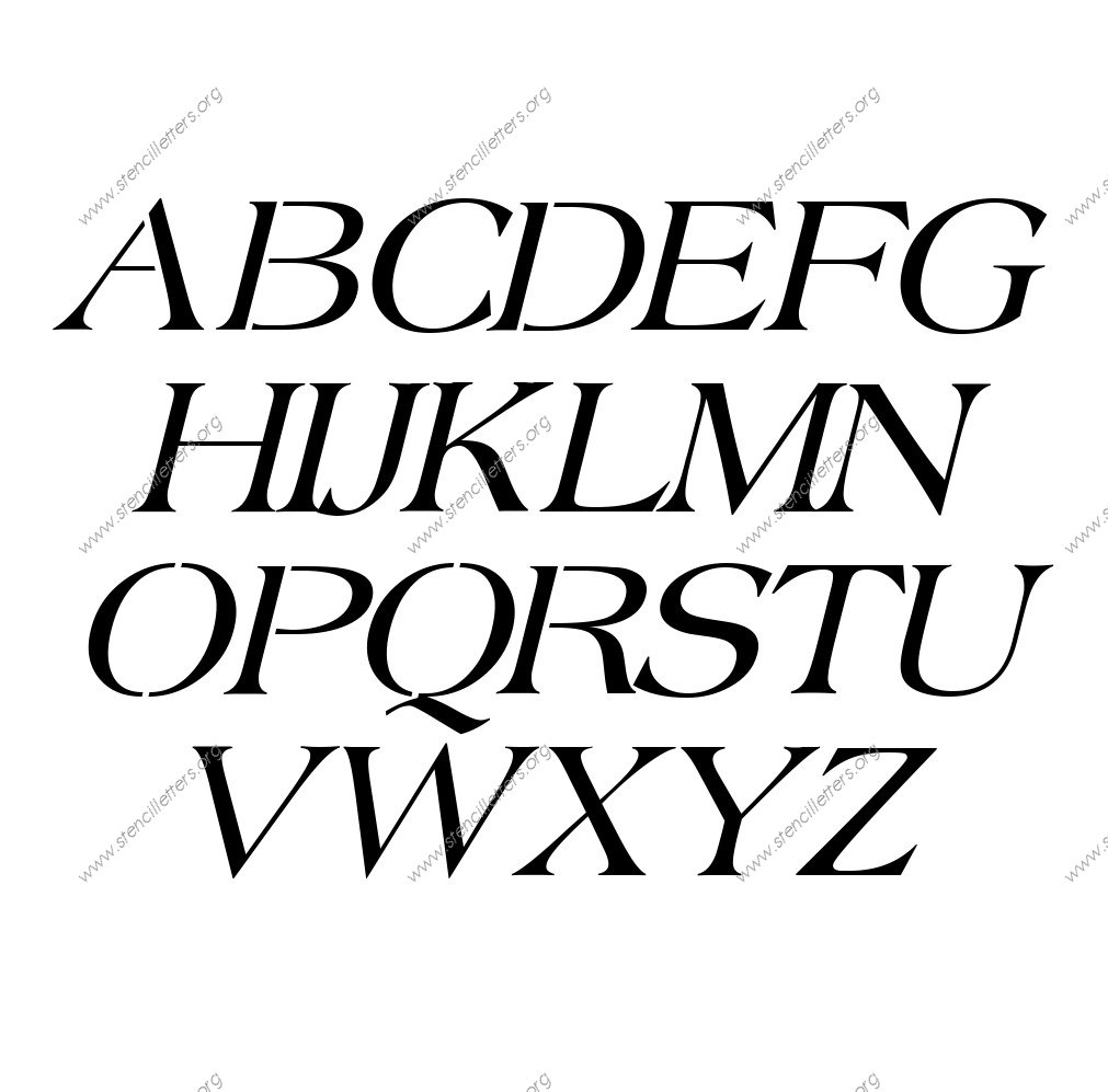 1960s Americana Italic Custom Made to Order Stencil