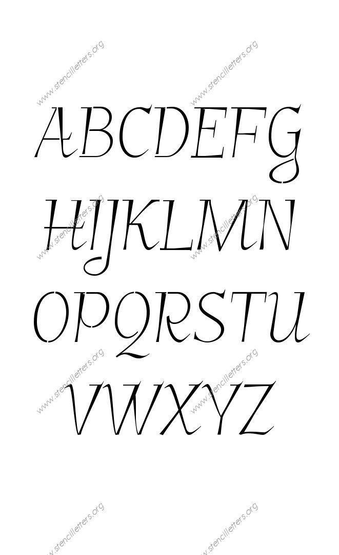 Fancy Italic personalized stencils letter stencils to order