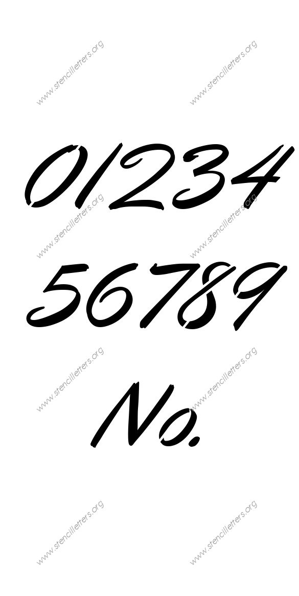 Calligraphic Italic A to Z uppercase letter stencils