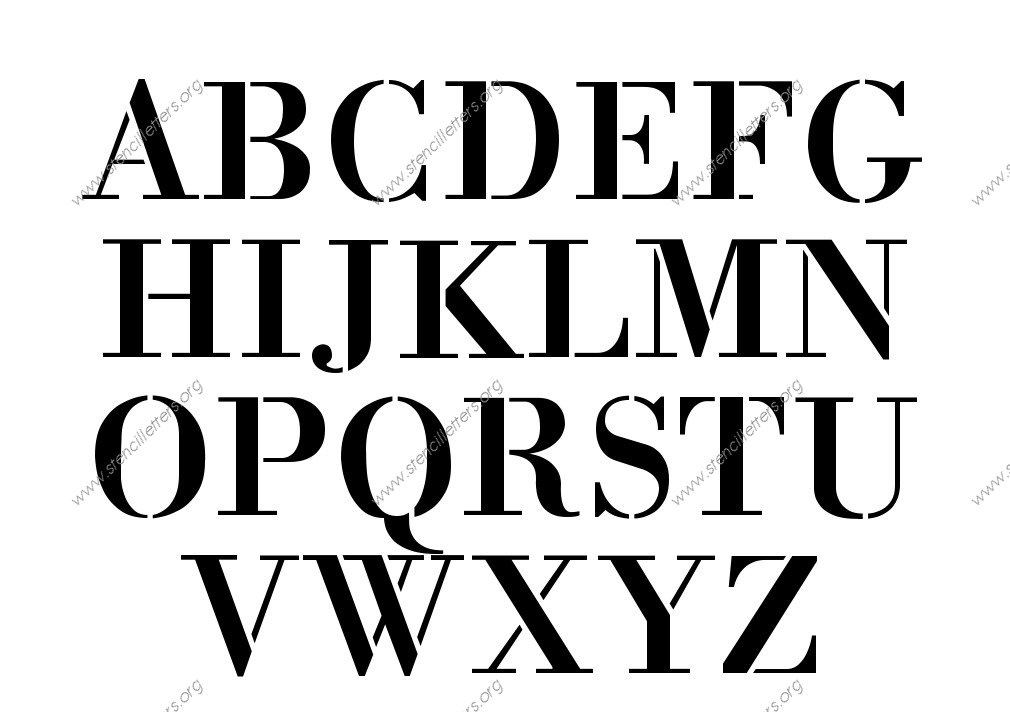 1700s Decorative Stencil Letter Set