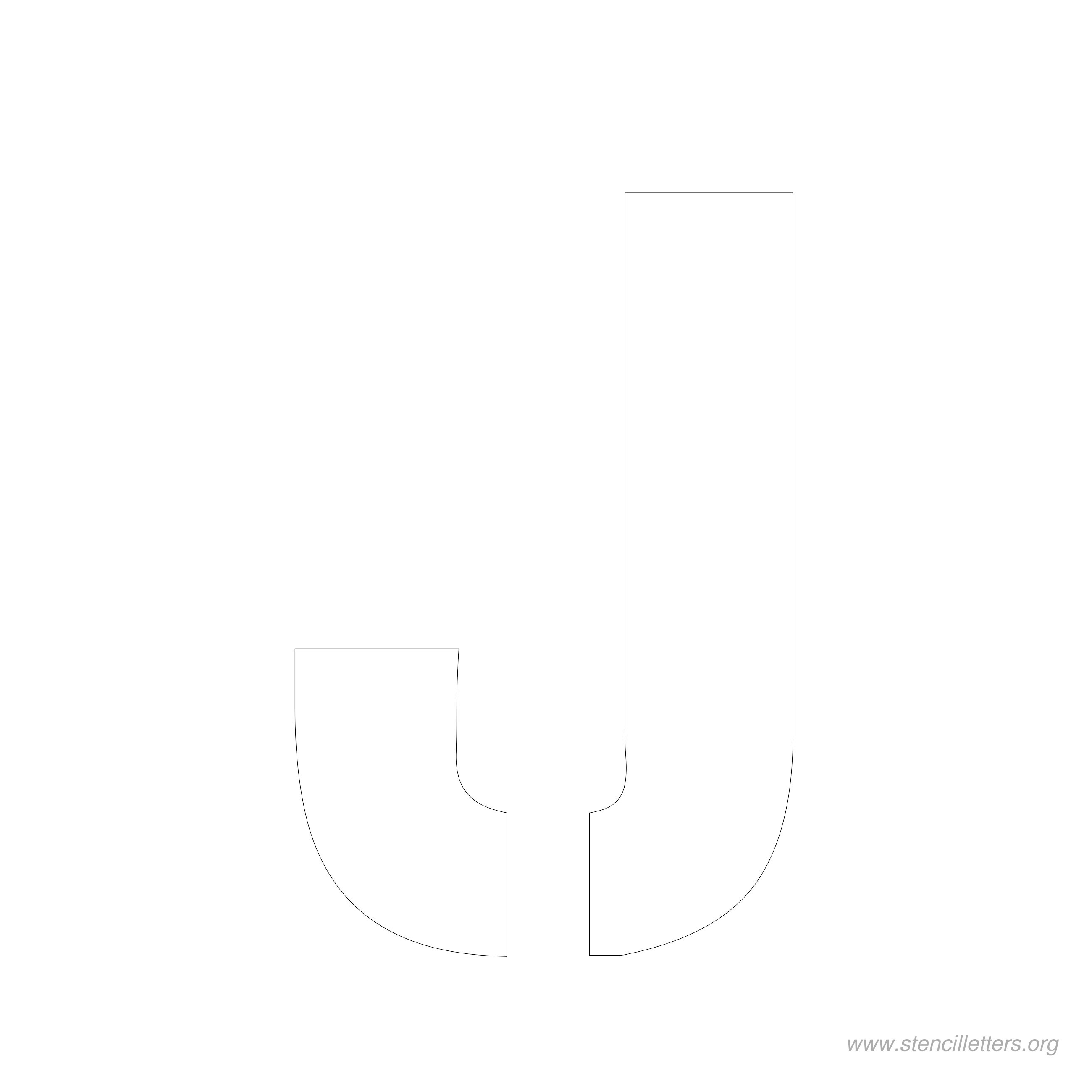 6 inch stencil letter j