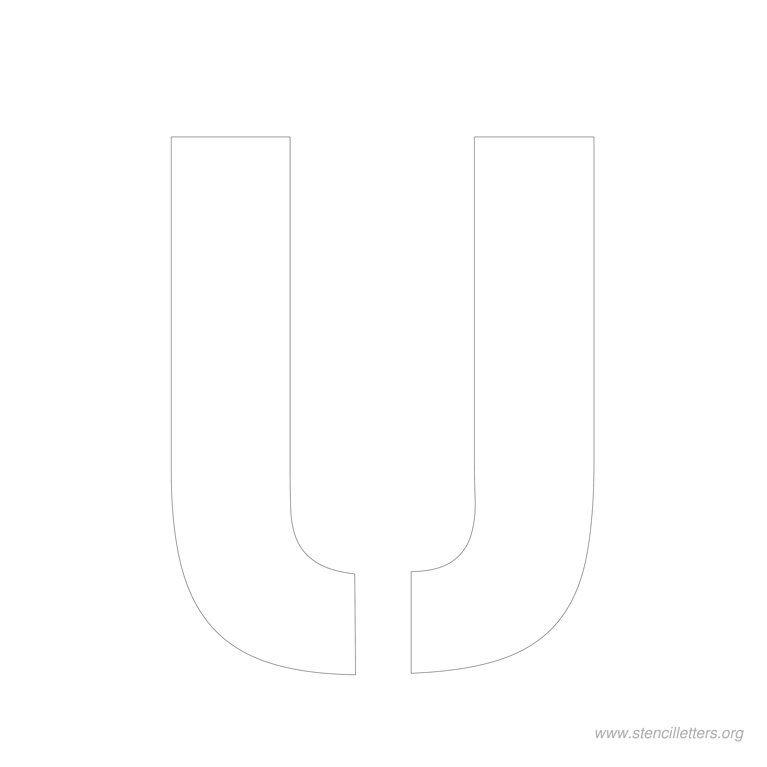 6 inch stencil letter u