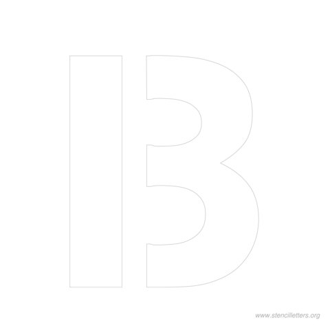 9 inch stencil letter b