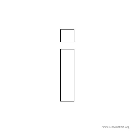 lowercase arial stencil letter i lowercase arial stencil letter i