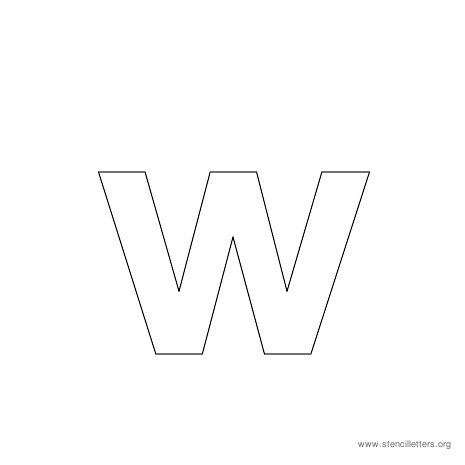 lowercase arial stencil letter w lowercase arial stencil letter w