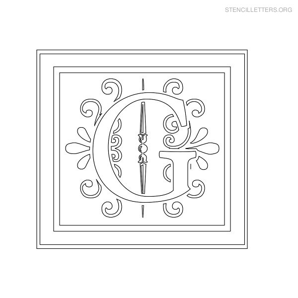 Stencil Letter Decorative G Stencil Letter Decorative G