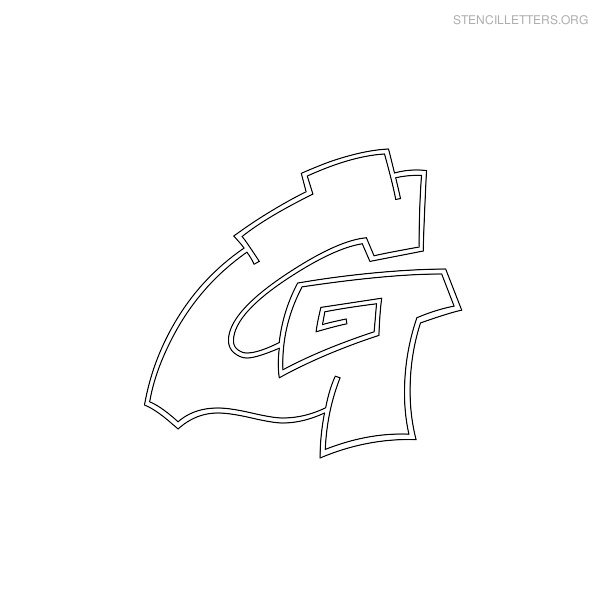Stencil Letter Graffiti G Stencil Letter Graffiti G