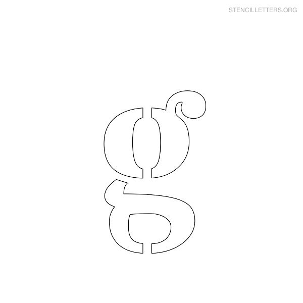 Stencil Letter Lowercase G Stencil Letter Lowercase G