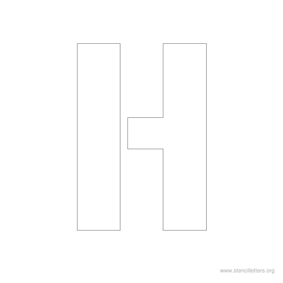 Large Stencil Letters Style #1 H