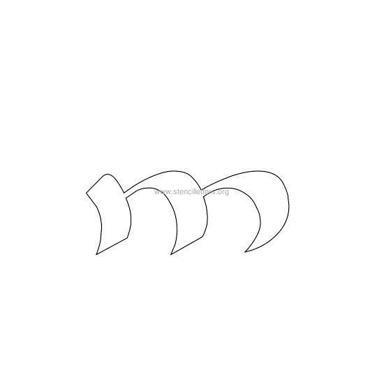 celtic stencil letter m celtic stencil letter m