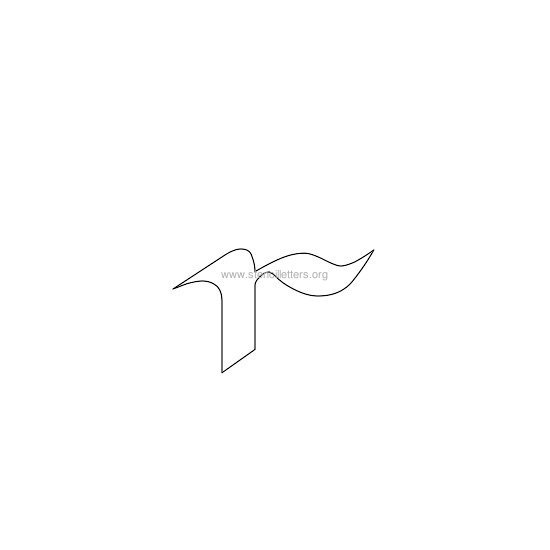 celtic stencil letter r celtic stencil letter r
