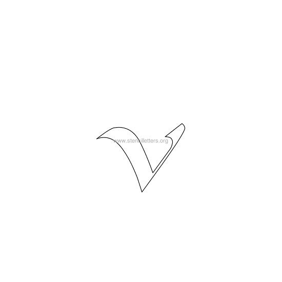 celtic stencil letter v celtic stencil letter v