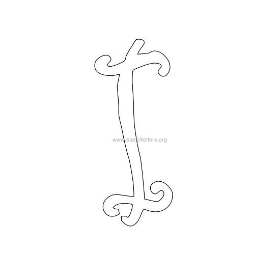 uppercase scrapbooking stencil letter i