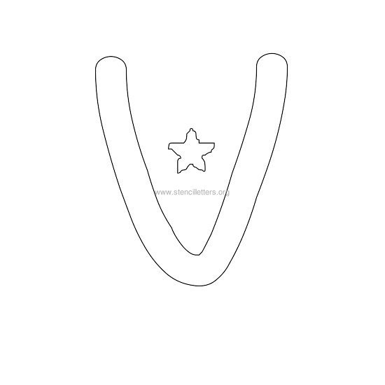 star design stencil letter v star design stencil letter v