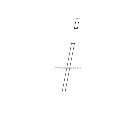 lowercase italic wall stencil letter i