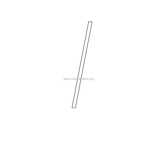 lowercase italic wall stencil letter l