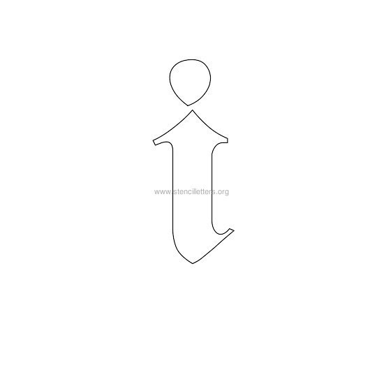 lowercase old-english wall stencil letter i lowercase old-english wall stencil letter i
