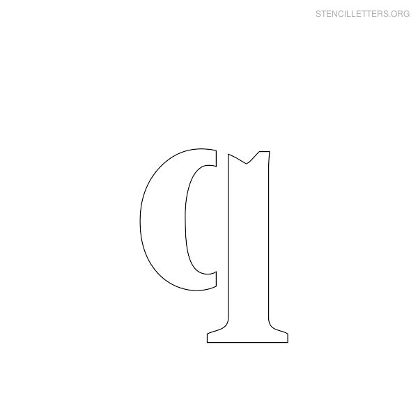 Stencil Letter Lowercase Q Stencil Letter Lowercase Q