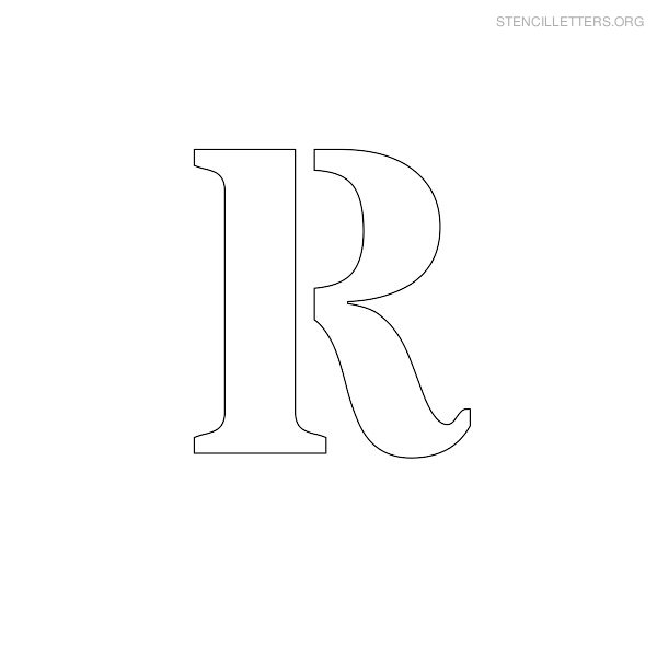 Stencil Letter Uppercase R Stencil Letter Uppercase R