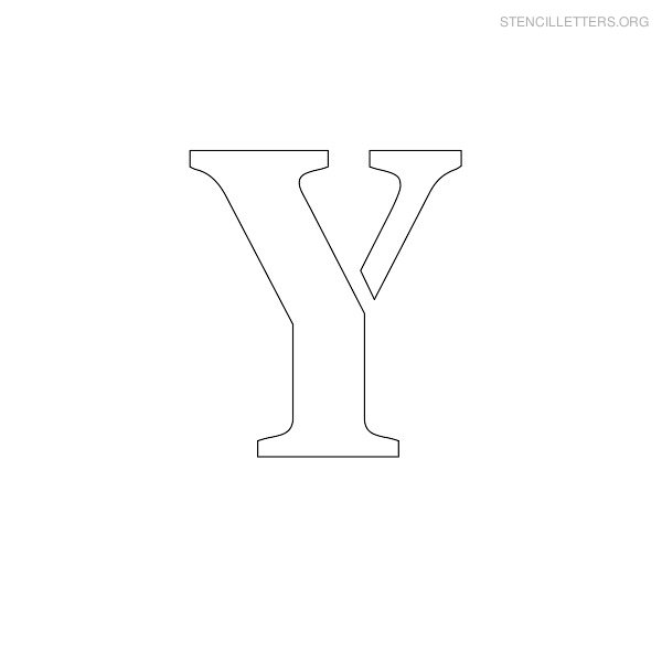 Stencil Letter Small Y Stencil Letter Small Y